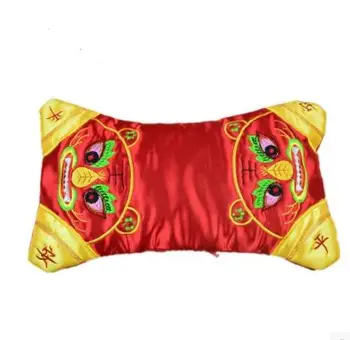 

traditional handmade baby sleep pillow 0-1 years old tiger pillow silk fabric cushion