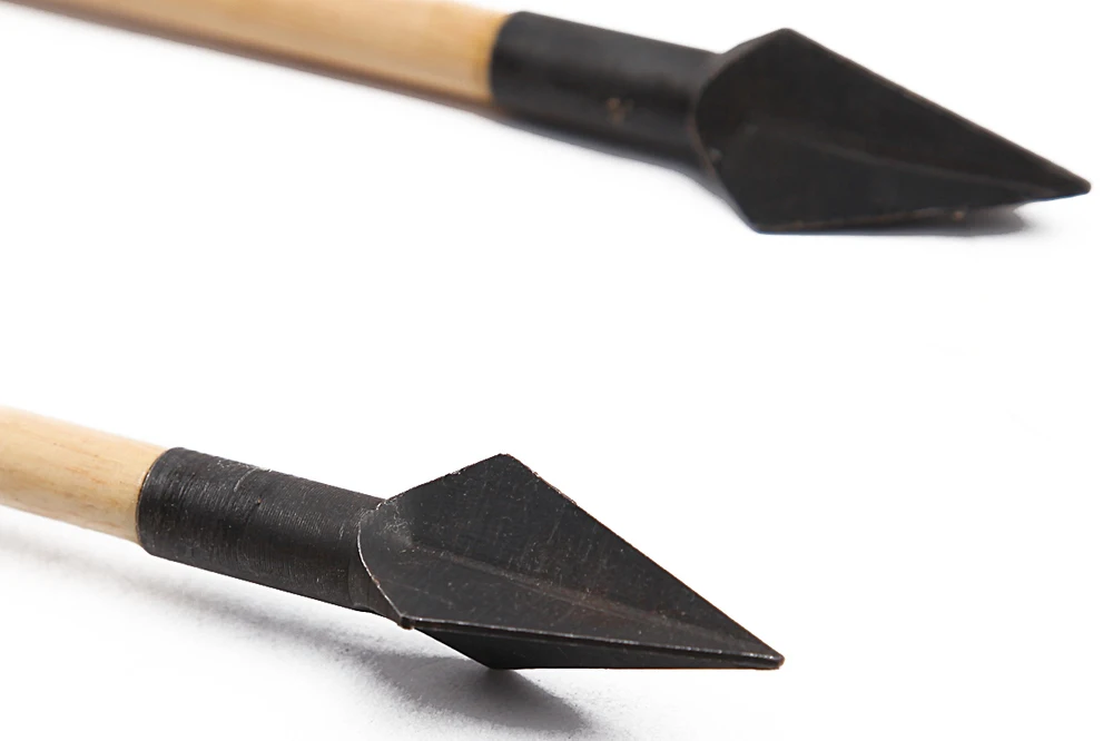 6 Black Trilateral rhombus tips Medieval Style Arrow Heads Broadheadsin Bow & Arrow from Sports