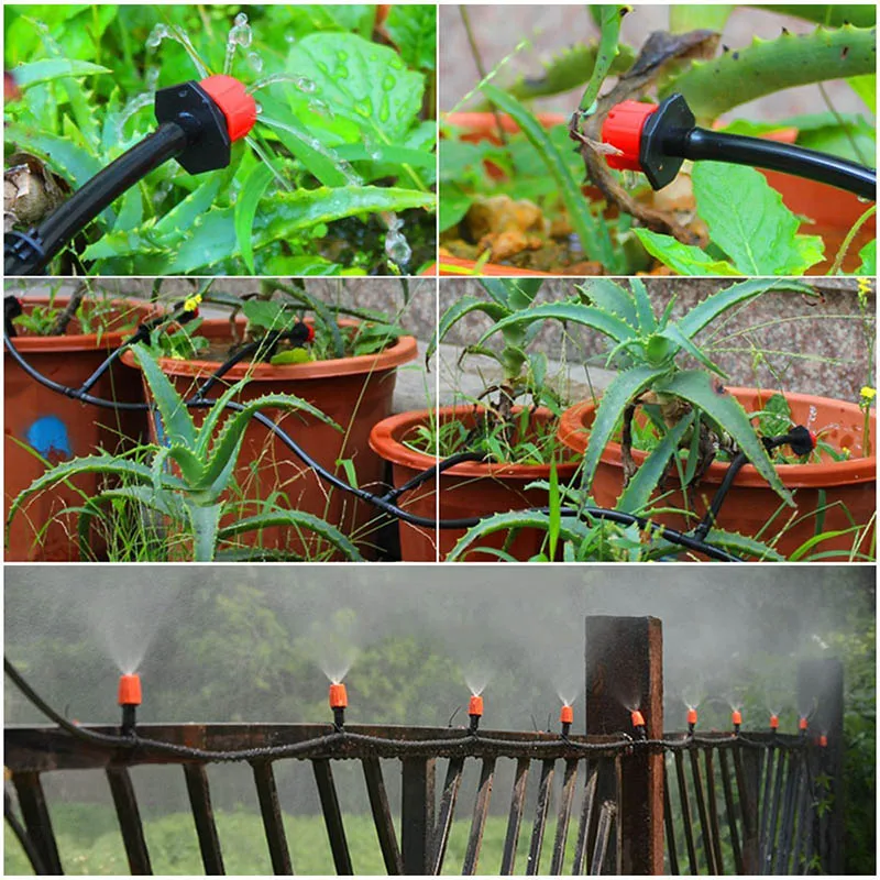 2-in-1 Spray Drop Irrigation 40m Hose Automatic Drip Kit for Garden Flowerbed Plants MU | Дом и сад