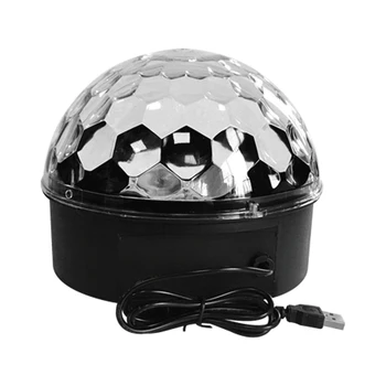 

USB Interface Automatically Rotates Six/Nine Color Voice Crystal Magic Ball Rotating Stage Lights