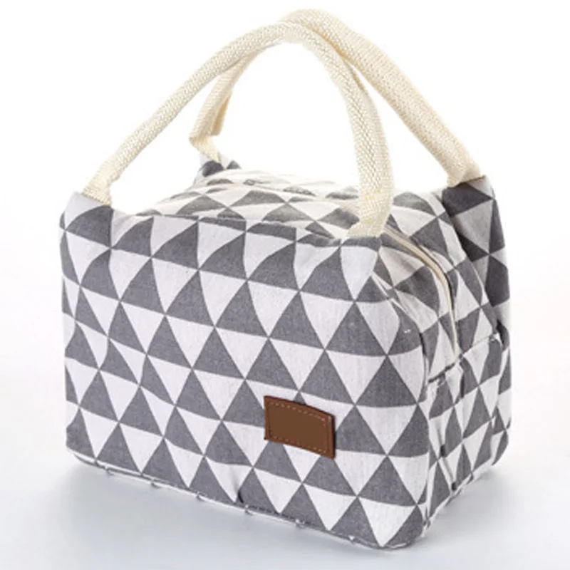 Portable Baby Insulation Bag Feeding Food Milk Thermo Linen Stripe Mummy Travel Breast Milk Keep Warm Handbag Casual Tote BB5030 (5)