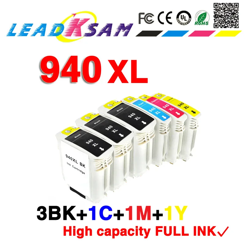 

940 940XL Ink Cartridge C4906A C4907A C4908A C4909A Officejet Pro 8000 A809a/A811a/A809n/8000/8500 A909b