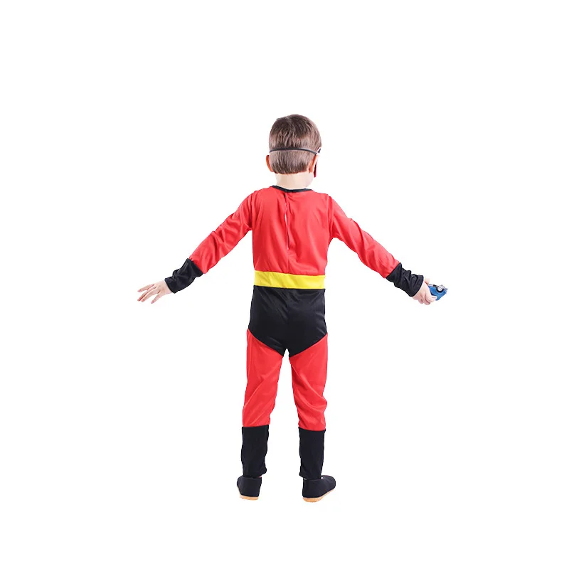 Костюм для костюмированной вечеринки «Мистер невероятный 2 тире», комбинезон для мальчиков, детский костюм «Герой», маска, набор, карнавальный костюм для детей на Хэллоуин