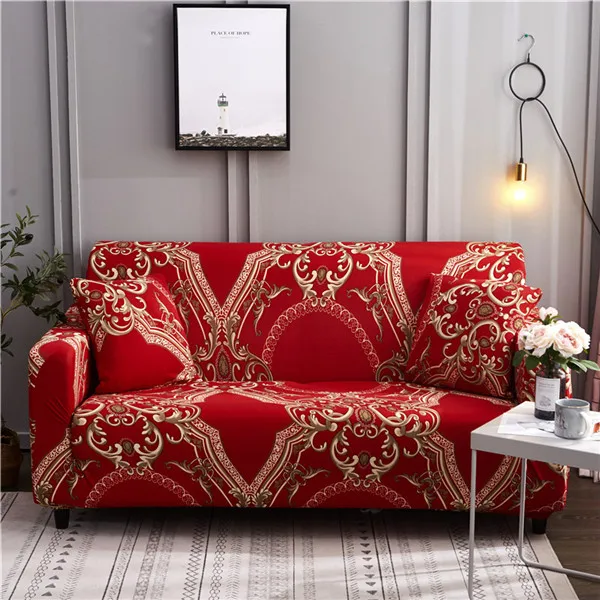Универсальный Эластичный чехол для дивана все включено Противоскользящий чехол для дивана полный Чехол Европейский стиль ткань комбинированный диван Универсальный комплект - Цвет: Color 1