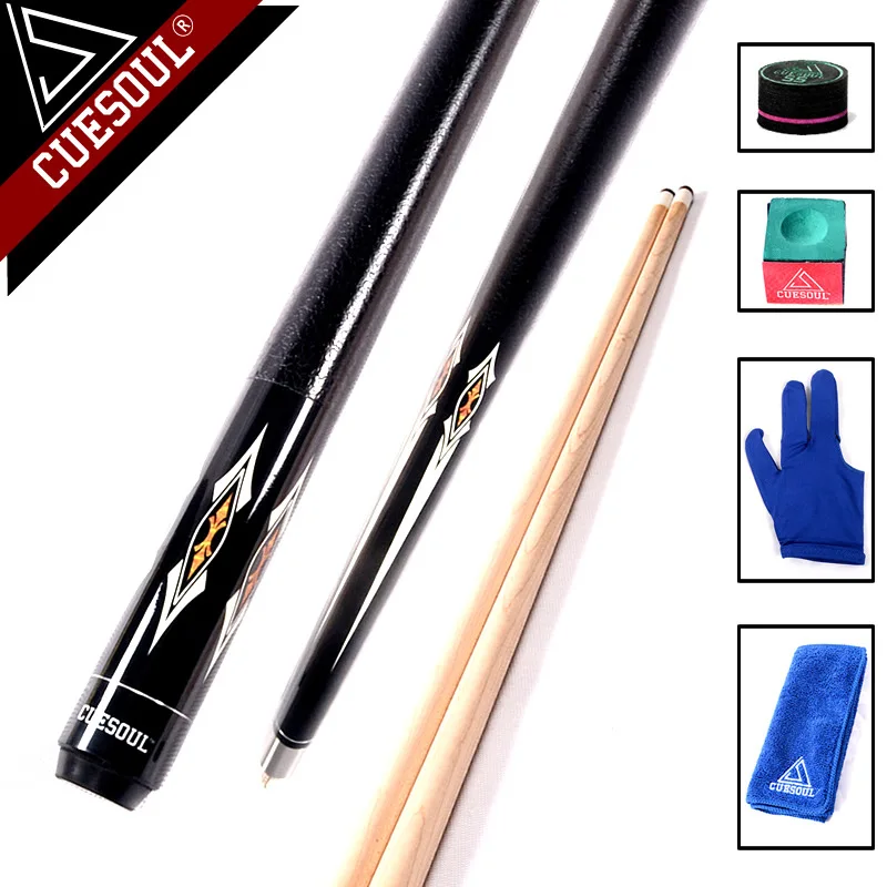 CUESOUL New Professional 1/2 Jointed Billiard Pool Cues Stick 13mm Tip