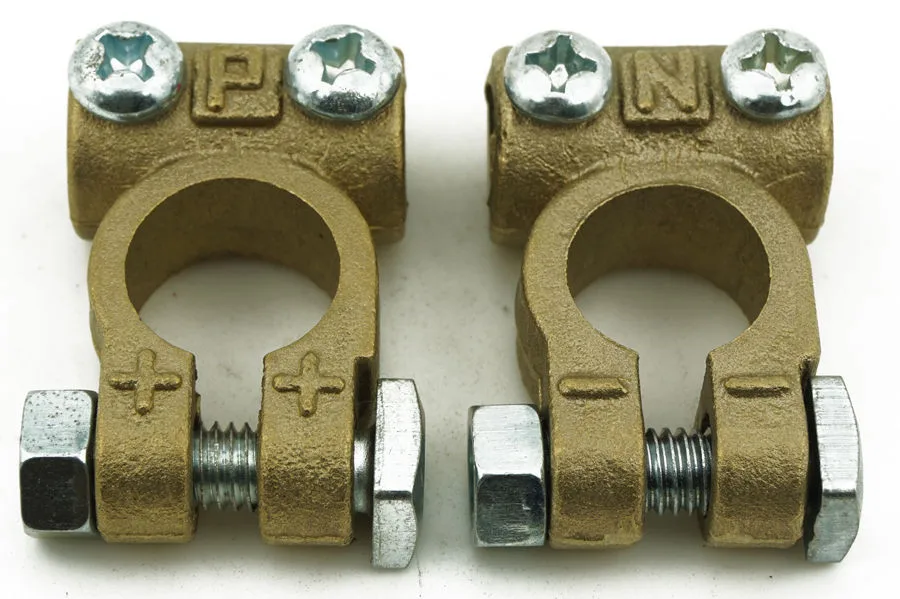 2PCS/Lot Car Vehicle Forklift Copper battery joint Terminals Clamp Positive/Nagative Free Shipping