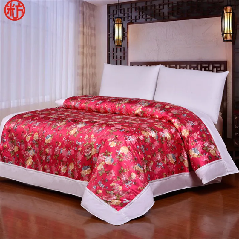 

Traditional Chinese style duvet cover 1pc Sateen Fabric quilts cover wedding gift Silk-Jacquard bed linen cover red marry gift