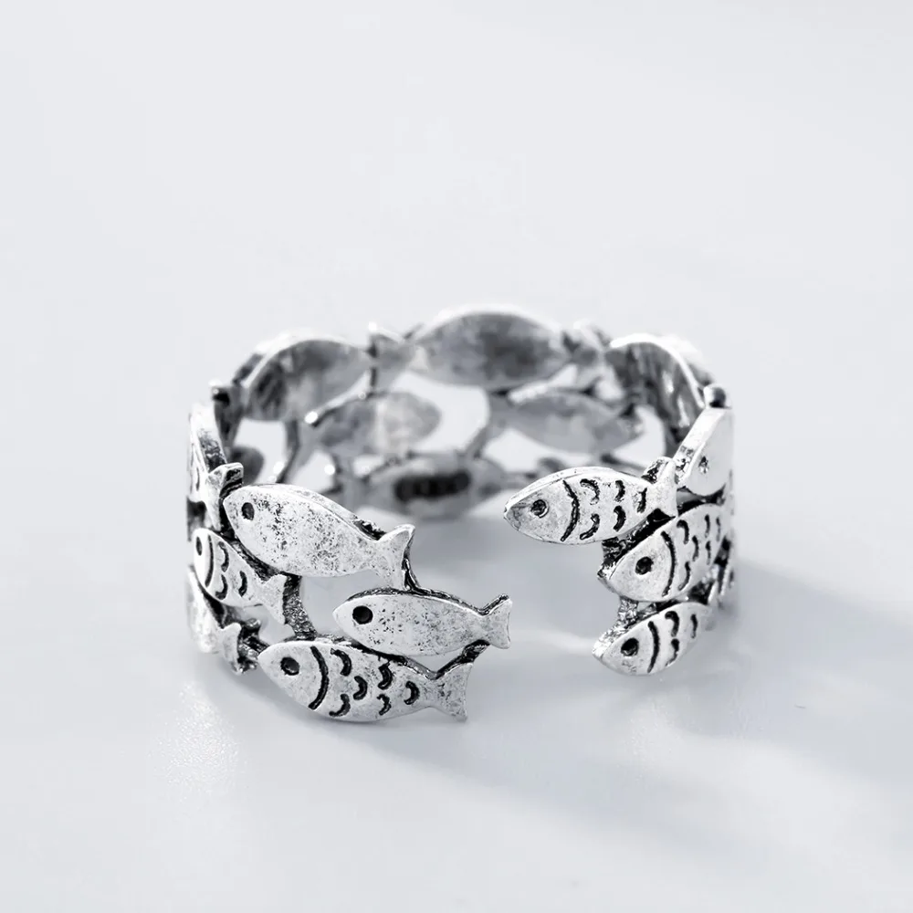 Todorva кольца с рыбками для женщин регулируемое обручальное кольцо Модные ювелирные изделия подарок для девочек