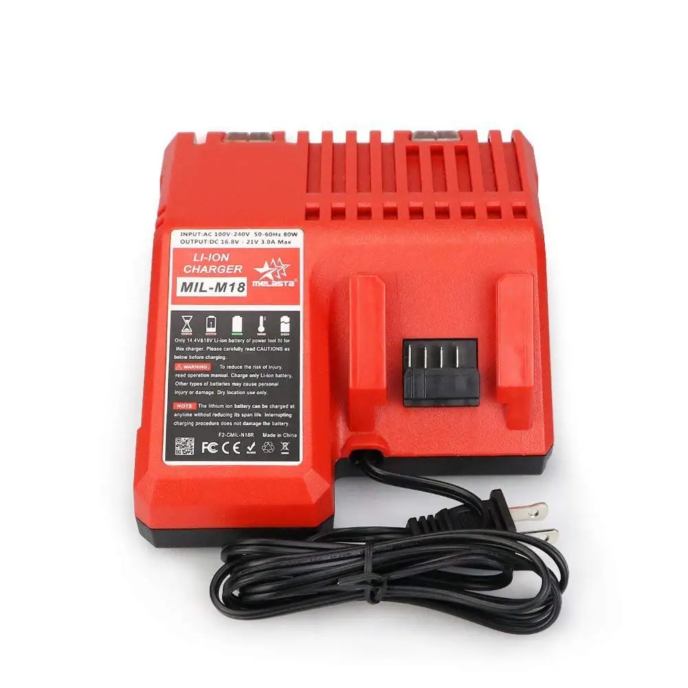 Melasta 18V Сменное зарядное устройство для литий ионной батареи Милуоки 48 11 1820 1815 1840