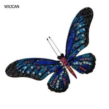 

WXJCAN colorful Czech Republic rhinestone insect butterfly brooch Vintage large brooches High-end luxury jewelry Size 81mm*41mm