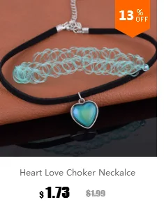 Настроение ожерелье с единорогами серебряный кулон колье настроение сердце цепочки и ожерелья температура изменить цвет чувство эмоциональн