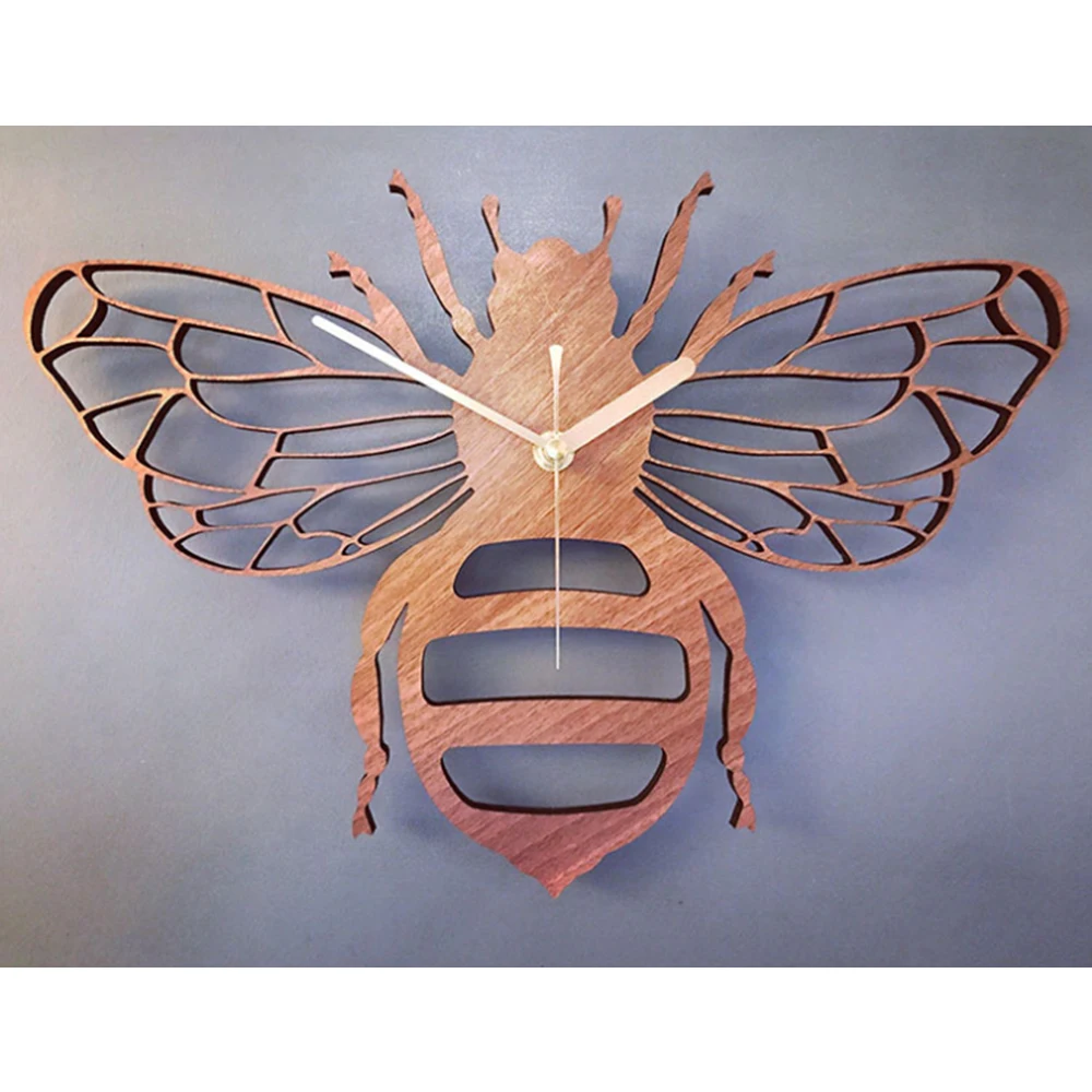 

creative bamboo/wood bee wall clock garden nature decoration wall wall hanging table clocks quartz clock living room bedroom