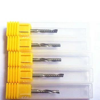 

5x Single Blade Aluminium Cuttings Single Flute Carbide CNC Router Bits Tool