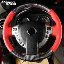 BANNIS PU Fibra De Carbono Cobertura de Volante de Couro para Nissan QASHQAI X Trail-NV200 Desonestos