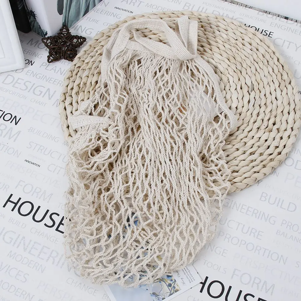 1PC Reusable String Shopping Grocery Bag Shopper Tote Mesh Net Woven Cotton Bag Hand Totes Free Shipping NEW