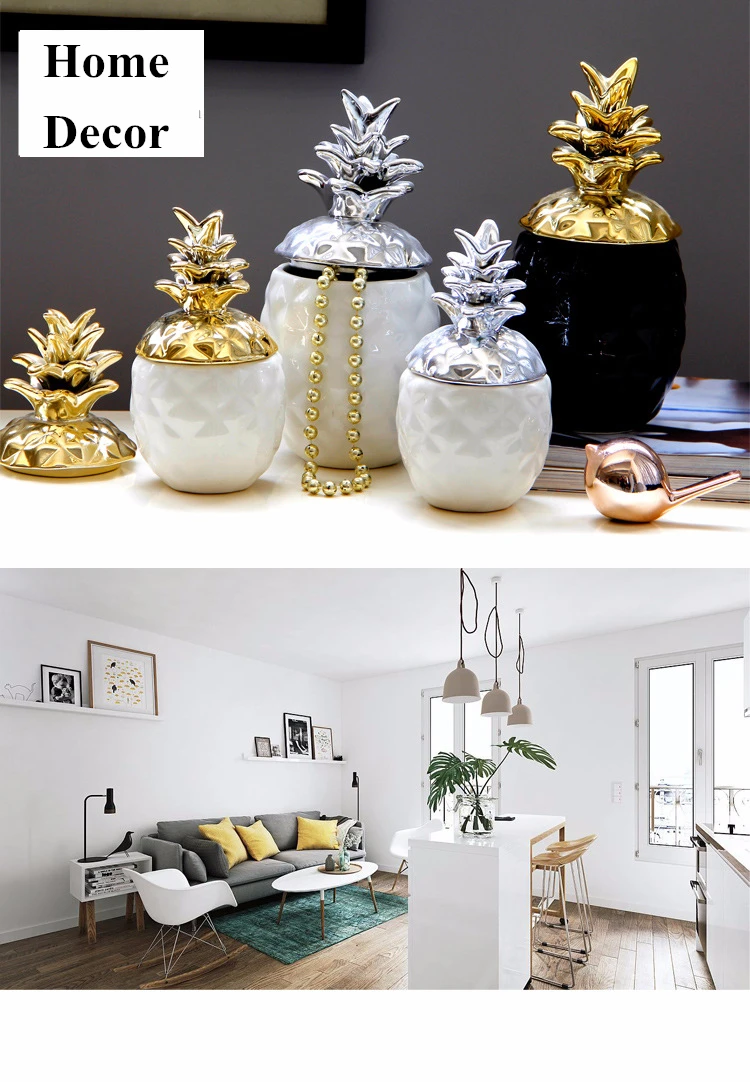 Ceramic Pineapple Figurines (10)