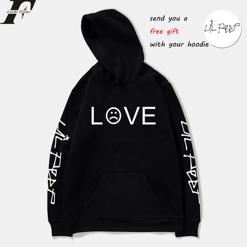 

LUCKYFRIDAYF 2018 R.I.P Lil Peep Rapper Hip Hop Spring Mens Sweatshirts Hoodie Harajuku Casual Hoodie Men/Women Print Clothes
