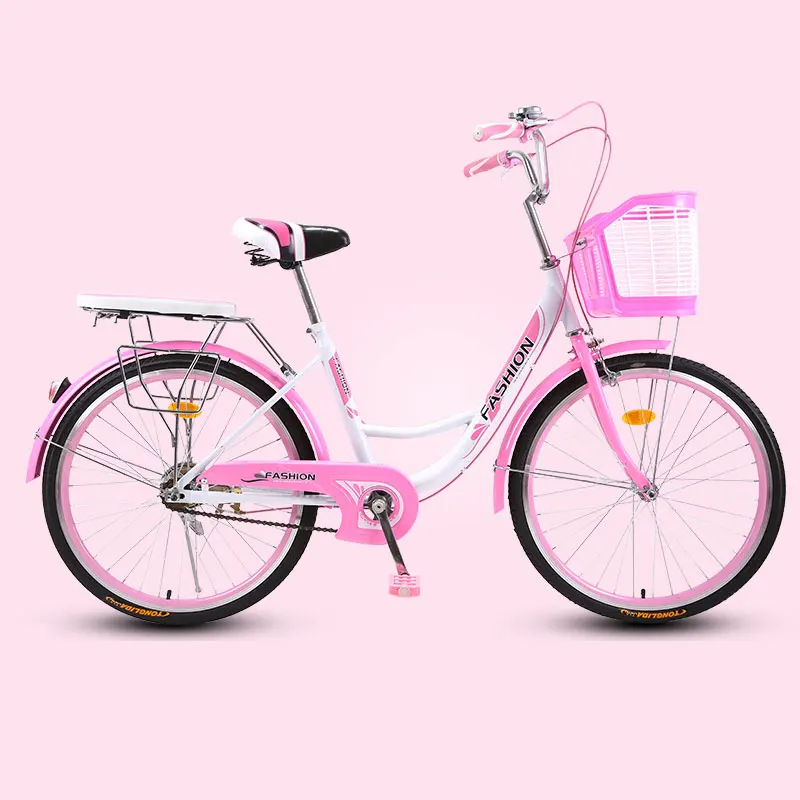 20/24/26 Inches Retro Fixed Gear Bike Handy Commuting Travel Adult Bicycle Lady Student Men And Women