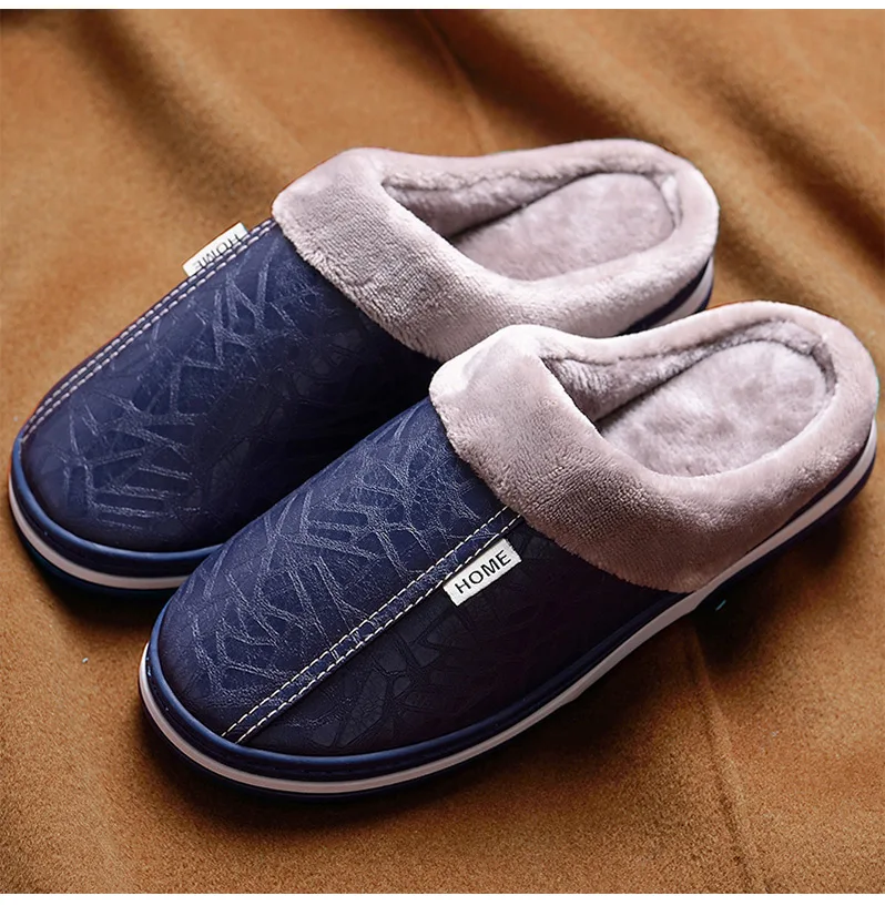 2021 Men Winter Slippers Non Slip Indoor For Slipper Big Size 49 ...