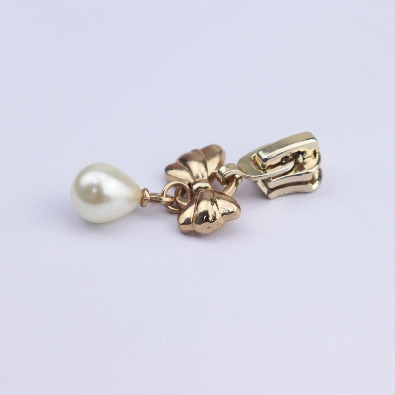 

Metal Auto lock slider zipper puller #5 replaced Decorative Pearl zipper pull head diy garment clothing sewing accessories