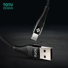 TOTU Armour кабель для мобильного телефона USB кабель для iPhone X 8 7 6 быстрая зарядка зарядное устройство светодиодный usb-кабель со светом для ipad