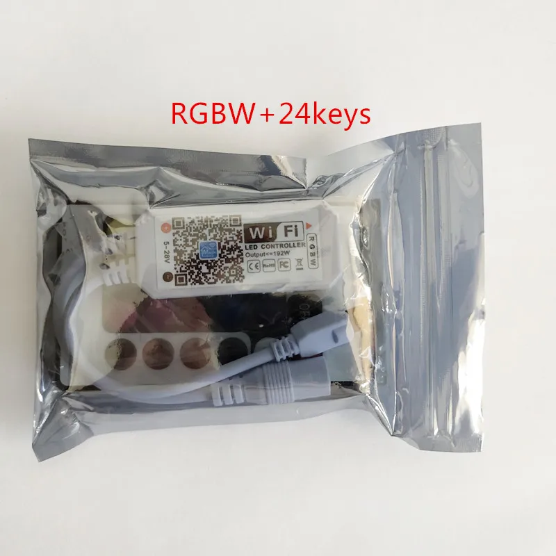 Мини контроллер RGB/RGBW с 24 клавишным дистанционным управлением Wi Fi IOS/Android