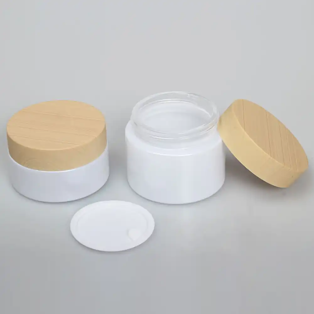 Download Hot Sale Bamboo Lid Cosmetic Jar 50g Glass Bottle For Lotion Skincare Face Cream Glass Container Refillable Bottles Aliexpress
