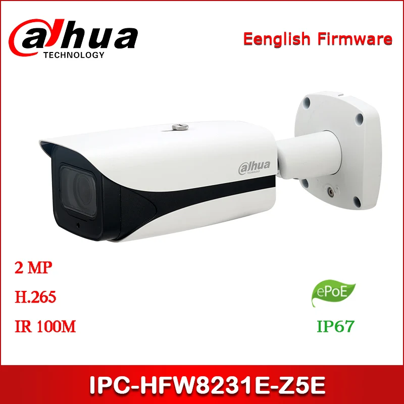 

Dahua IP Camera IPC-HFW8231E-Z5E 2MP 7mm ~35mm zoom lens WDR IR Bullet Network Camera with ePOE Security Camera