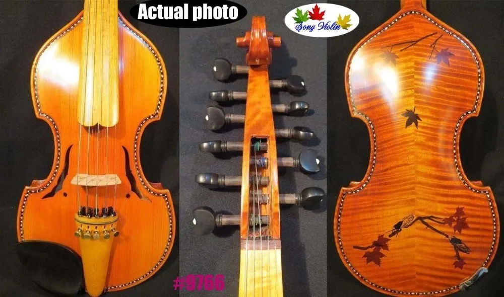 

Baroque style SONG Brand master inlay 5x6 strings 14" Viola d'Amore #9766