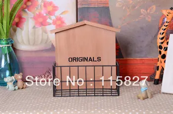 

Free Shipping!American pastoral wooden storage holder Magazine Holder CD Books Holder Wooden storage case Wooden box