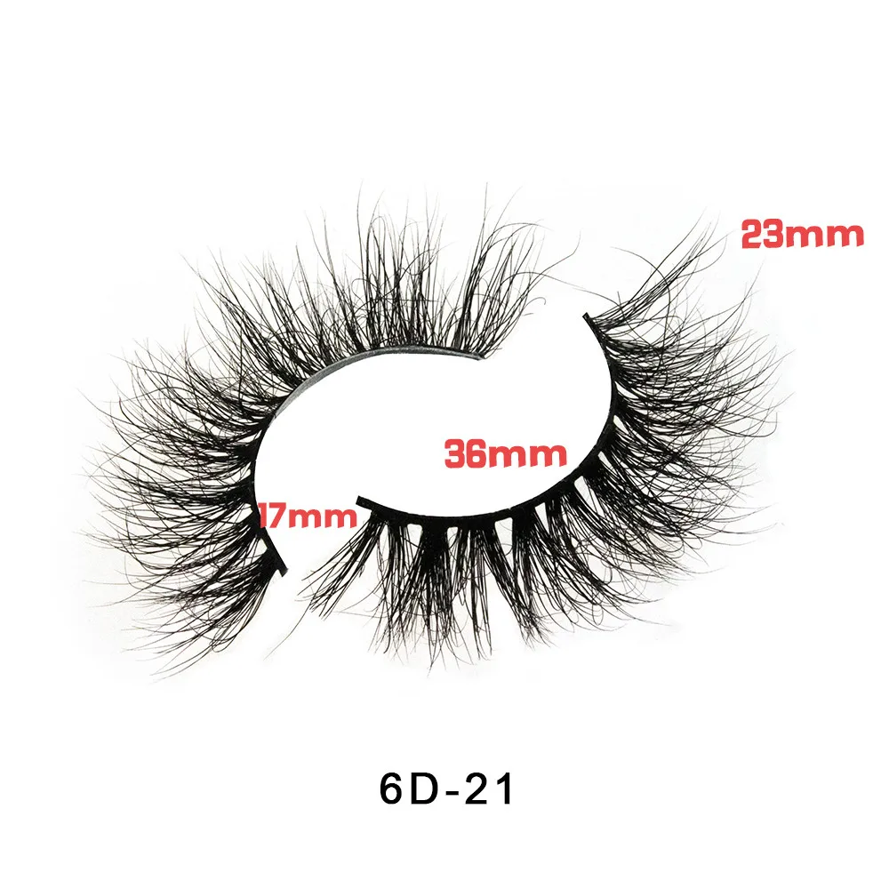 Ручные ресницы 6D-17 норковые ресницы многоразовая Косметика накладные ресницы по индивидуальному заказу упаковочная коробка с логотипом - Цвет: 6D-21