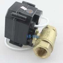 DC12V латунный двухходовой шаровой клапан 1/" DN15 CR-01 2 провода электрический шаровой клапан