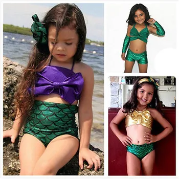 

Kid Girl Little Mermaid Bikini Set Swimwear Costume Swimsuit Bathing Suit Swimwear