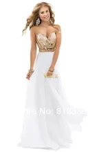 2015 New Arrival Free Shipping Best Selling Noble Beaded Sweetheart Chiffon White Rose Gold Sparkle font