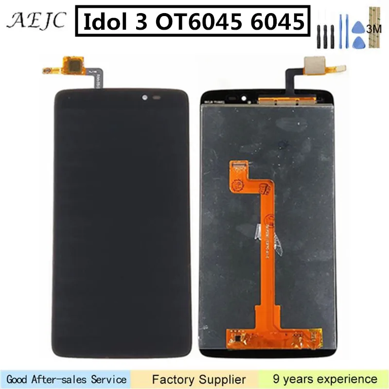 5 &quotLCD для Alcatel One Touch Idol 3 6045 OT6045 6045Y 6045F 6045K ЖК-дисплей с кодирующий преобразователь