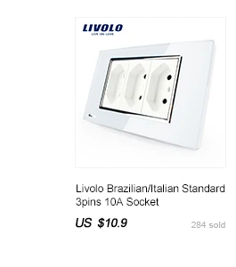 Livolo США/AU стандарт 3 партия 2-way дистанционный сенсорный светильник переключатель, белый, с украшением в виде кристаллов Стекло Панель, VL-C303SR-81, без пульта дистанционного управления