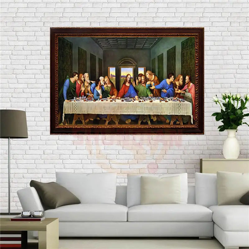 Тканевый постер с изображением Иисуса Христа 40x60 см|last supper|canvas posterfabric posters |