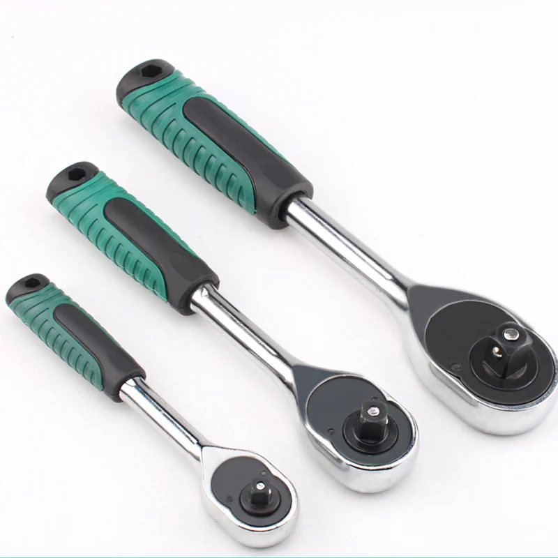 

1/4" 3/8" 1/2" 72 T Quick Release Socket Wrench Ratchet Wrench Steel Torque Wrench Spanner Plate Ratchet Handle Wrench