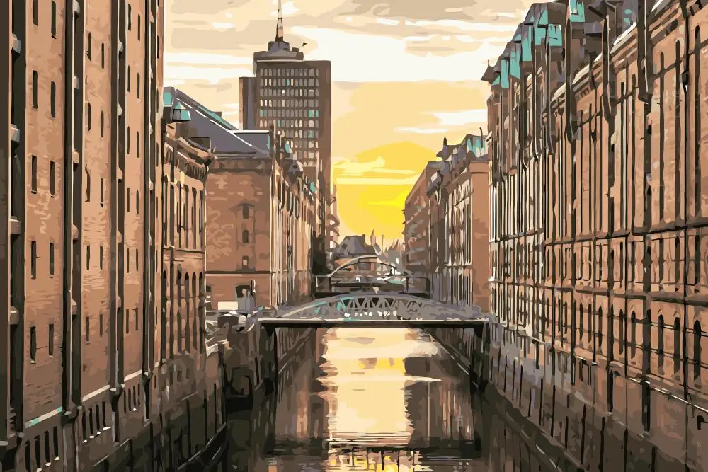 PX-29 Cityscape of Hamburg Germany 4060_vectorized_vectorized