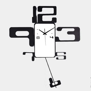 

Large Creative Wall Clock Metal Craft Wall Watch Circular Best Selling 2018 Products Modern Design Clocks Decorative Tools 6A08