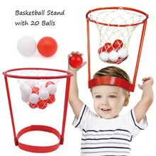 Children Toys Headband Basketball Hoop Set, 20 Balls Parent-child Interation, Outdoor Sports Preschool Toys Boys Girls Gifts