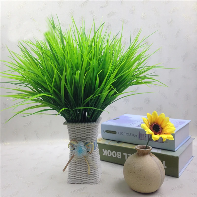 

Artificial Plants Green Grass Plastic Simulation Plants Grass Spring Grass Home Decoration Flower Aquarium Fish Tank Landscape