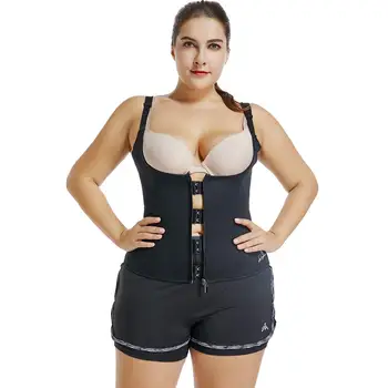 

Women's Hot Sweat Neoprene Slimming Vest for Weight Loss Waist Trainer Body Shaper Zipper Corset Tummy Fat Burner Shapewear