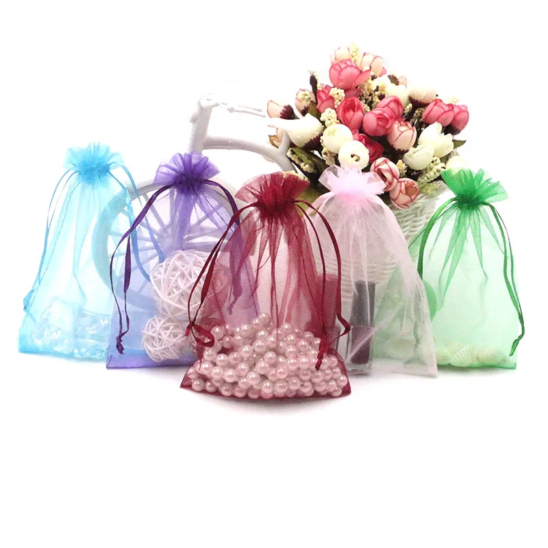 

Hot! Organza Bags 200pcs 11x16cm Gift Bags Jewelry Packaging Bag Drawstring Jewelry Bag Cheap Beatiful Bags Can be Customized