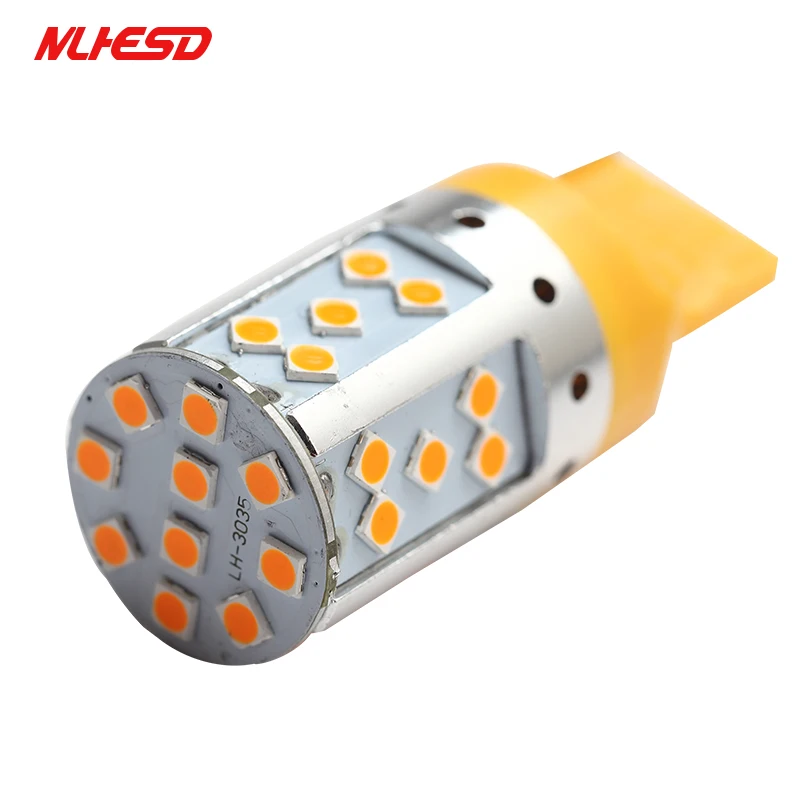 2 шт Canbus 26 W PY21W BAU15S 1156 светодиодный BA15S T20 7440 35 SMD 3030 автомобилей стоп-сигналы указатель поворота для Лада поло Renault Веста