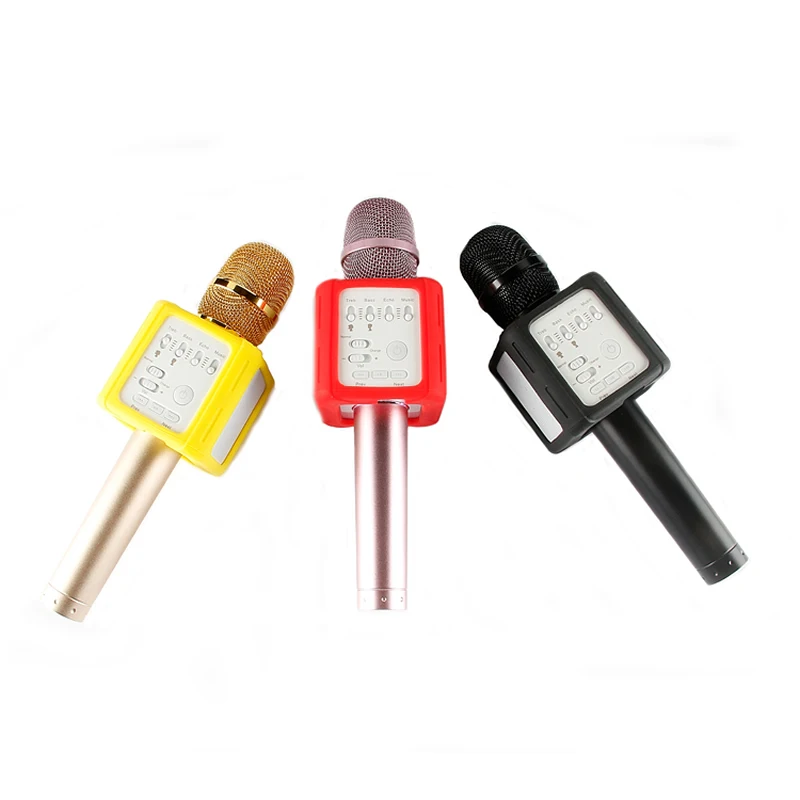 Original Brand Q9s Magic Bluetooth Karaoke Microphone Wireless Professional Player speaker With Carring Case For Iphone Android001