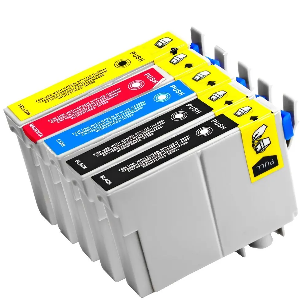 

5 Pack Compatible Ink Cartridge T1241 T1242 T1243 T1244 for Epson NX125/NX127/NX130/NX230/NX330/NX420 Workforce320 Printer