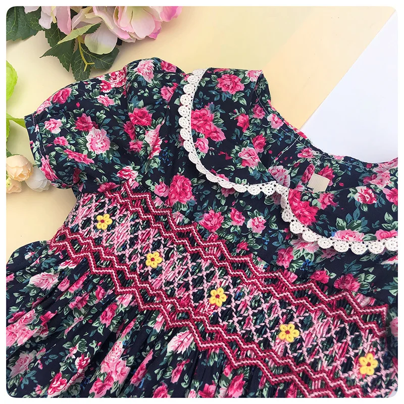 Коллекция года, весенне-летние платья с вышивкой для девочек Детские Платья с цветочным принтом для девочек, праздничные платья принцессы с рюшами, G115