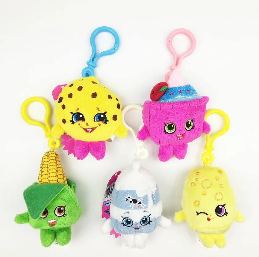 Set of 5pcs Shopping Plush Backpack Hangers plush 10cm KEY CHAIN kids