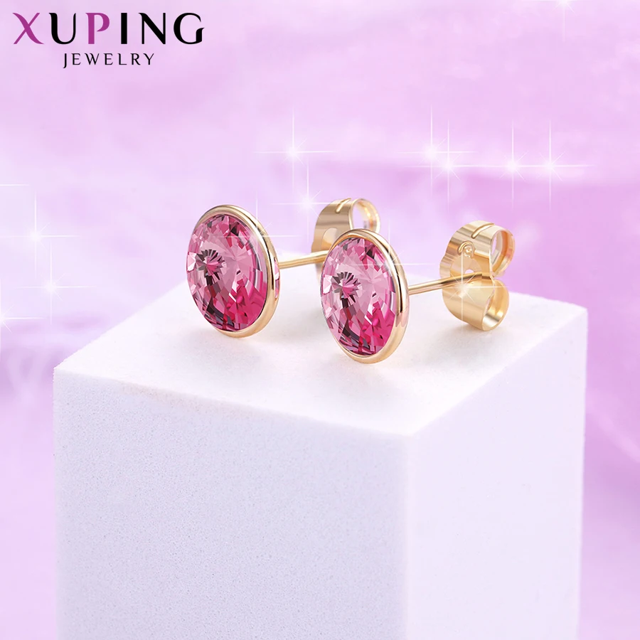 Xuping 8*8 мм серьги-гвоздики кристаллы от Swarovski простые элегантные украшения для женщин девочек вечерние подарки M80/M81-20396